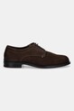 Semišové polobotky Tommy Hilfiger CORPORATE HILFIGER SDE DERBY FM0FM05582 hnědá AW25