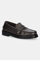 Usnjeni mokasini Tommy Hilfiger CLASSIC HIGH HILFIGER LTH LOAFER Zrnato usnje rjava FM0FM05769