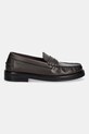 Usnjeni mokasini Tommy Hilfiger CLASSIC HIGH HILFIGER LTH LOAFER FM0FM05769 rjava AW25