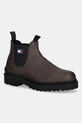 Tommy Jeans sztyblety skórzane TJM CHELSEA LEATHER WL skóra licowa brązowy EM0EM01670