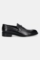 Кожени мокасини BOSS Tayil 50548210.001 черен AW25