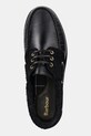 Barbour półbuty skórzane Deck czarny MFO0795BK51