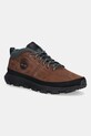 Timberland buty skórzane Winsor Trail Mid Lace tekstylny brązowy TB0A41X7W071