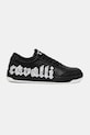 Kožené tenisky Just Cavalli 79QA3SM5ZP397899 čierna AW25