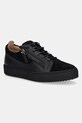Giuseppe Zanotti sneakersy skórzane Maylondon skóra zamszowa czarny RU40037.001