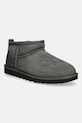 UGG śniegowce zamszowe Classic Ultra Mini skóra zamszowa szary 1137391.MLF
