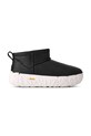 UGG śniegowce zamszowe Cl Ultra Mini Wrap Tech Noir ocieplane czarny 1171215.BKJ