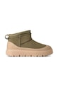 UGG cizme de iarnă Cl Ultra Mini Weather Hybrid piele întoarsă verde 1174196.BOMS