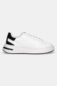 Guess sneakersy skórzane ELBA FMFLBA.LEA12.WHIBK biały AW25