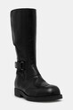 MM6 Maison Margiela buty wysokie skórzane skóra licowa czarny SH3WW0006.P7431.T8013