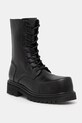 VETEMENTS workery skórzane Stomp Combat Boot nieocieplane czarny UH76BT800B