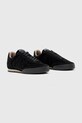 Σουέτ αθλητικά παπούτσια AllSaints HARRI LOW TOP M017FD μαύρο AW25