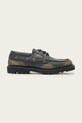 Δερμάτινα κλειστά παπούτσια AllSaints SKIFF SHOE λείο δέρμα μαύρο M013FC