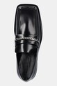 Martine Rose mokasyny skórzane Square Toe Loafer czarny 1026LP11001M