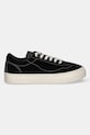 Stepney Workers Club suede plimsolls Omni Dellow Silk Suede OM01015 black AW25