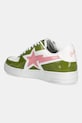 Încălțăminte A Bathing Ape sneakers din piele BAPE STA ICON #2 001FWL301307M verde