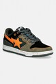 A Bathing Ape sneakersy skórzane BAPE SK8 STA #1 niska zielony 001FWL301313M
