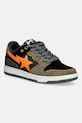 A Bathing Ape sneakersy skórzane BAPE SK8 STA #1 niska zielony 001FWL301313M