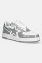 Kožené tenisky A Bathing Ape BAPE STA ICON #1 lakovaná koža sivá 001FWL801305M