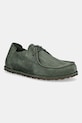 Birkenstock suede shoes Utti Lace flat green 1030109