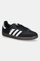 Kožené tenisky adidas Originals Samba OG plochá čierna JQ8835