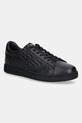 EA7 Emporio Armani sneakersy skórzane płaska czarny AF10848.7X000331