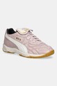 Puma sneakersy skórzane King Indoor płaska różowy 401683