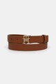 Tommy Hilfiger pasek skórzany brązowy AW0AW17496
