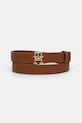 Tommy Hilfiger pasek skórzany brązowy AW0AW17496