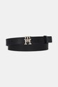 Kožený pásek Tommy Hilfiger černá AW0AW17496