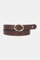 Tommy Hilfiger pasek skórzany brązowy AW0AW17932