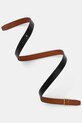 Tory Burch pasek skórzany dwustronny Logo 157857.001 czarny AW25