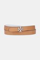 Tory Burch pasek skórzany dwustronny Logo biały 157857.137