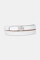 Akcesoria Tory Burch pasek skórzany dwustronny Logo 157857.137 biały
