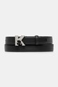 Karl Lagerfeld Jeans pasek skórzany czarny A3W33120