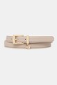Ζώνη Guess QUEENSLAND απομίμηση λείου δέρματος μπεζ BW9254.P5325