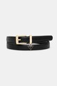 Ζώνη Guess QUEENSLAND απομίμηση λείου δέρματος μαύρο BW9254.P5325