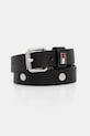 Tommy Jeans curea de piele negru AW0AW17916