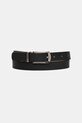 Kožený pásek Emporio Armani imitace kůže černá EW002020.AF20109