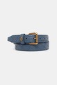 Kurt Geiger London pasek skórzany KENSINGTON granatowy 760281109