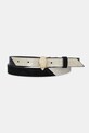 Kurt Geiger London pasek skórzany skóra zamszowa czarny 9693401129