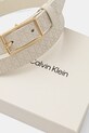 Akcesoria Calvin Klein pasek skórzany LV04F7049G beżowy