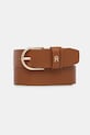 Δερμάτινη ζώνη Tommy Hilfiger καφέ AW0AW17757