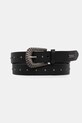 Δερμάτινη ζώνη Pepe Jeans Planet friendly μαύρο PL020869