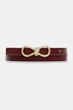 HUGO curea de piele burgundia 50554103