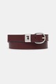 Trussardi pasek skórzany bordowy B344B000005N