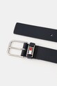 Tommy Jeans curea de piele AM0AM13414 bleumarin AW25