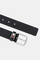 Tommy Jeans curea de piele AM0AM13417 negru AW25