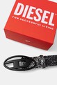 Akcesoria Diesel pasek skórzany OVAL D LOGO B-1DR X10133.P8236 czarny
