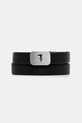 Δερμάτινη ζώνη Trussardi μαύρο B346B000010N